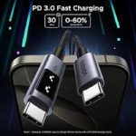 UGREEN L509 Uno USB-C to USB-C PD Cable 3m | Fast Charging & Data Transfer | NeoTech ICT Hub - Image 5