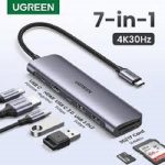 UGREEN 7-in-1 USB-C Hub | USB 3.0, 4K HDMI, RJ45, SD/TF & PD | NeoTech ICT Hub - Image 4