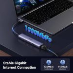 UGREEN USB-C Hub | 3× USB 3.0 + Gigabit Ethernet Adapter | NeoTech ICT Hub - Image 3